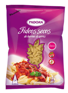 Fideos de Arroz Clásicos Padoan  mostacholes Padoan clasicos