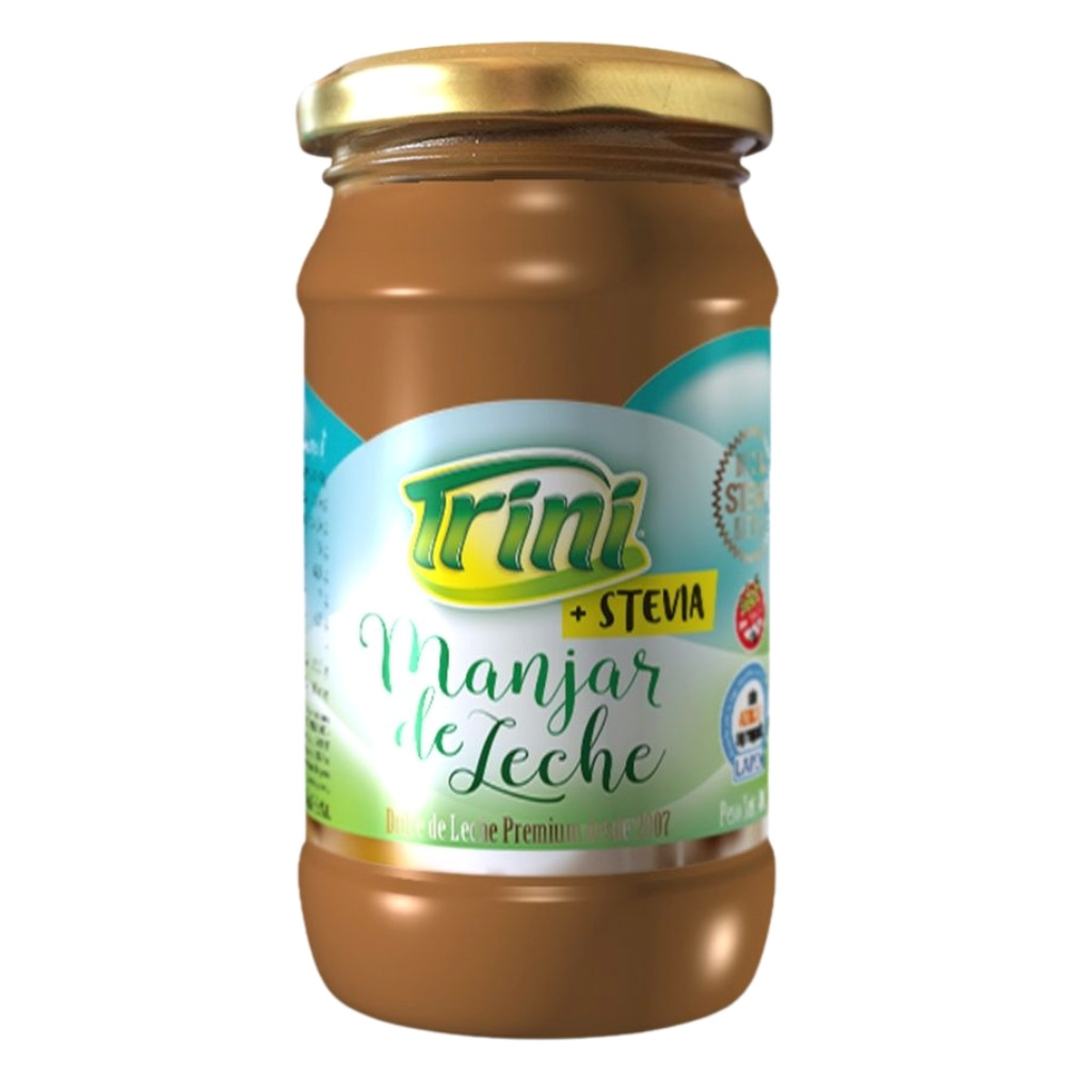 Espectacular. Nada como el manjar de leche Trini, una formulación novedosa que genera un producto de características sensoriales y reológicas muy similares a la del dulce de leche; con la diferencia que no contiene agregado de azúcares. Nada de nada. Libre de gluten. Sin TACC.
Date el gusto!
