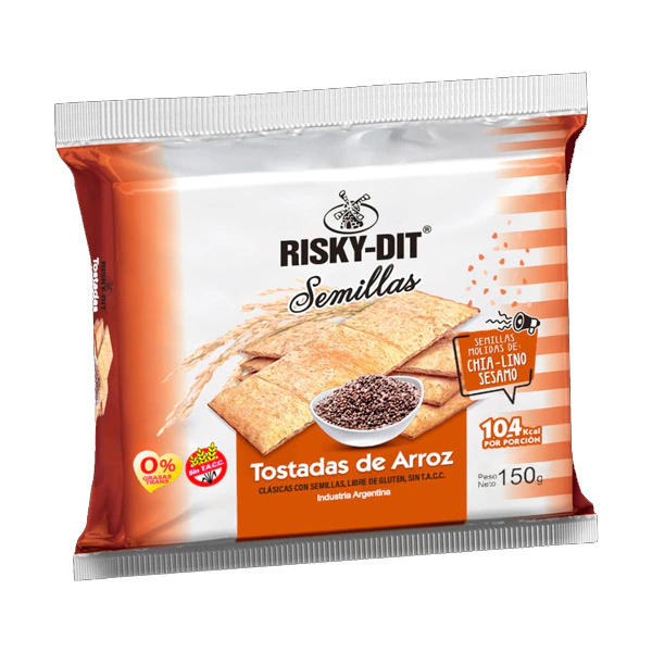 Tostaditas de Arroz con Semillas Risky-Dit x 150g