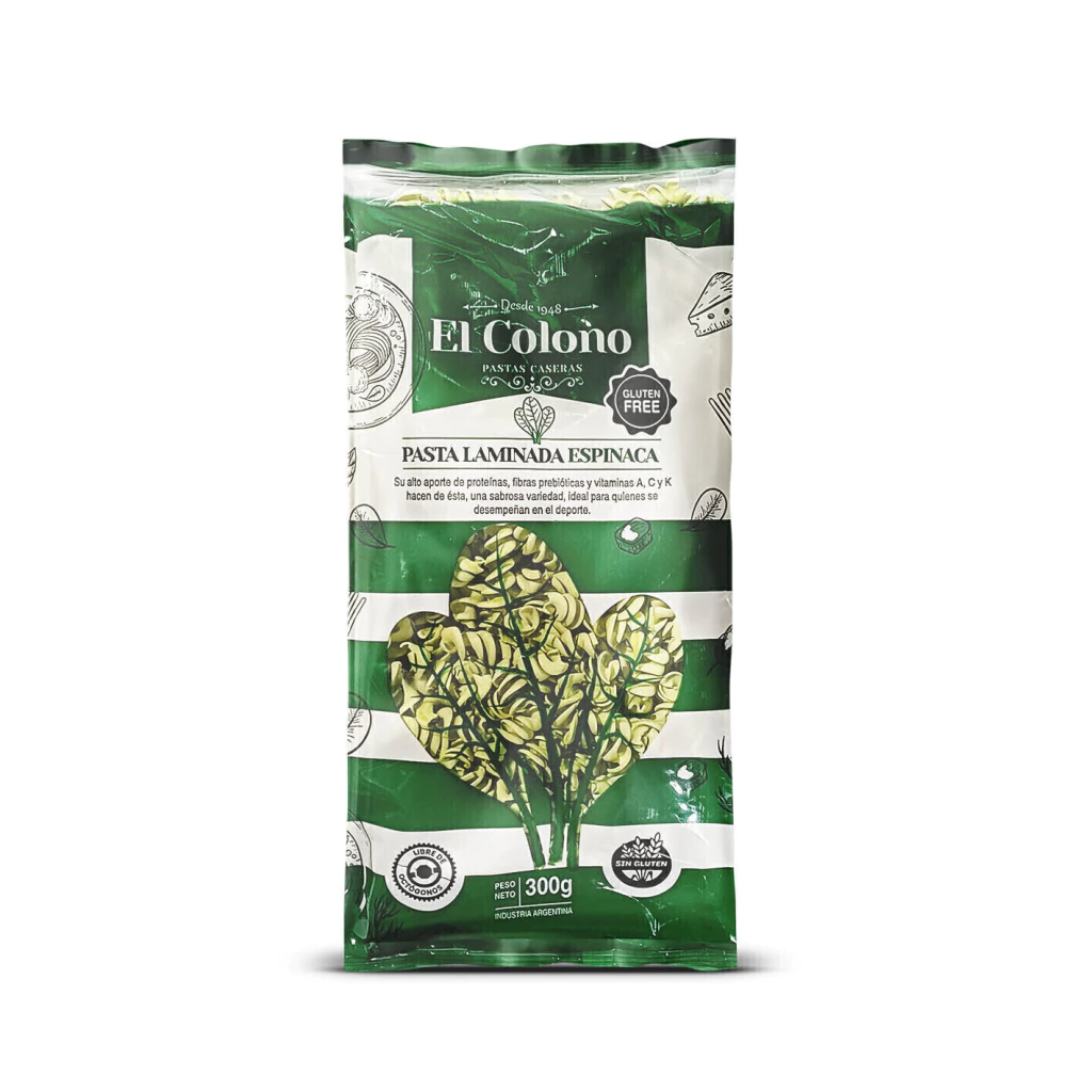 Tirabuzones con Espinacas El Colono x 300g