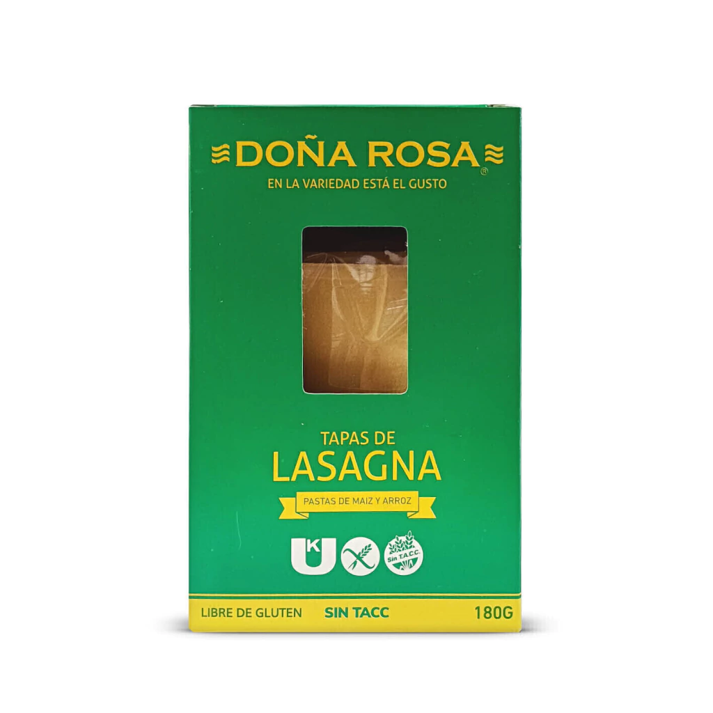 Tapas para Lasagna Secas Doña Rosa x 180g