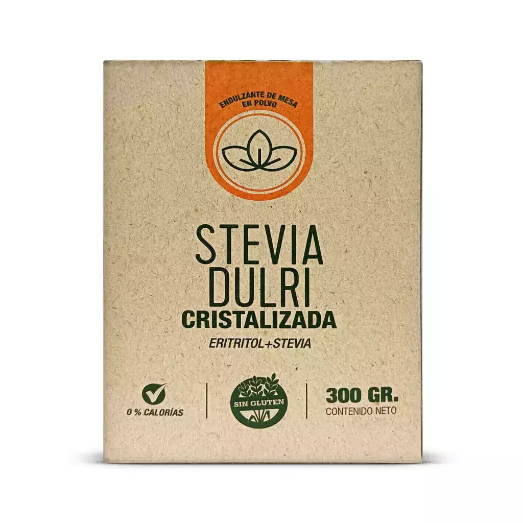 Stevia Cristalizada DULRI (Eritritol + Stevia) x 300g