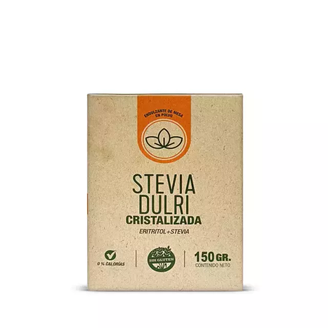 Stevia Cristalizada DULRI (Eritritol + Stevia) x 150g