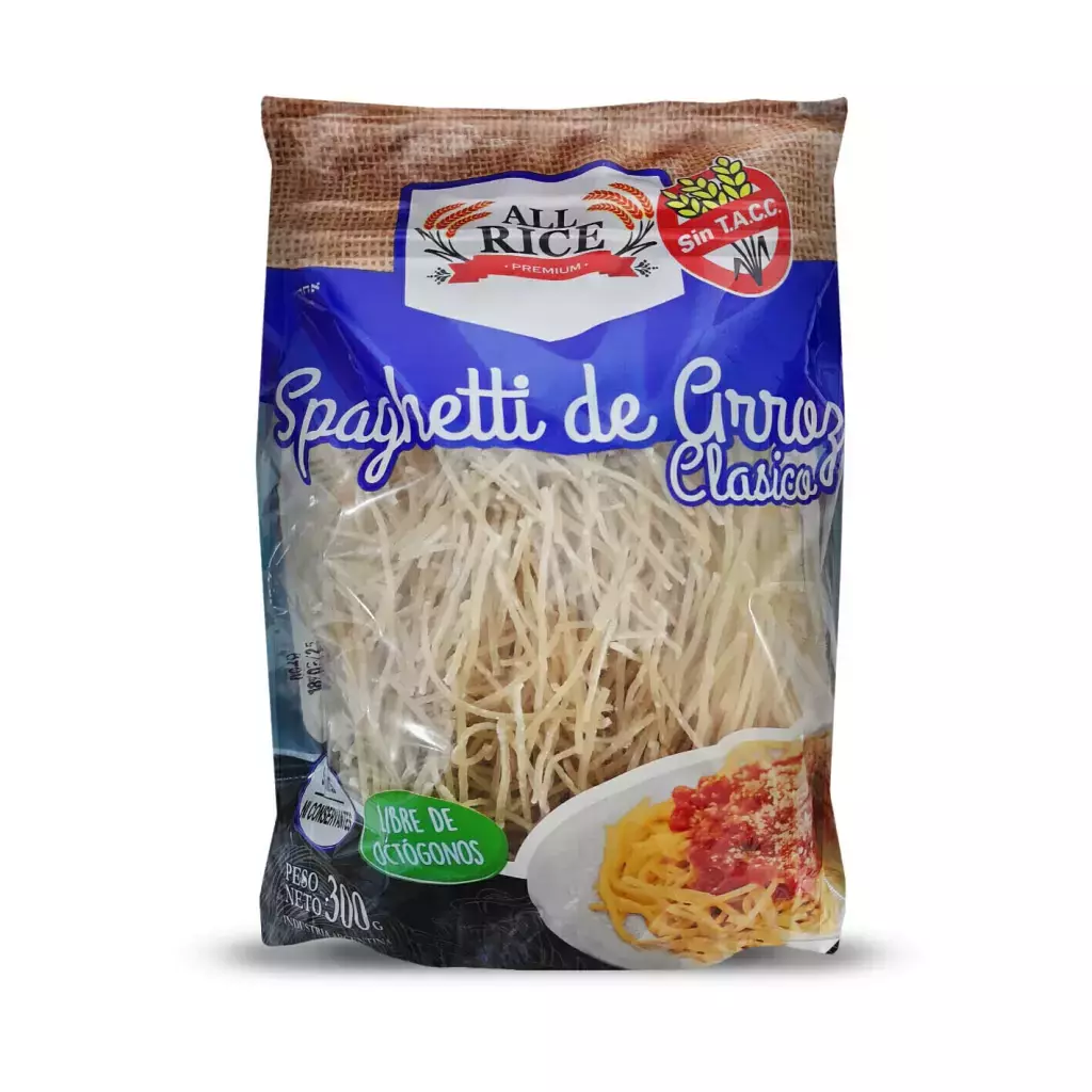 Spaghettis de Arroz Clásicos All Rice x 300g