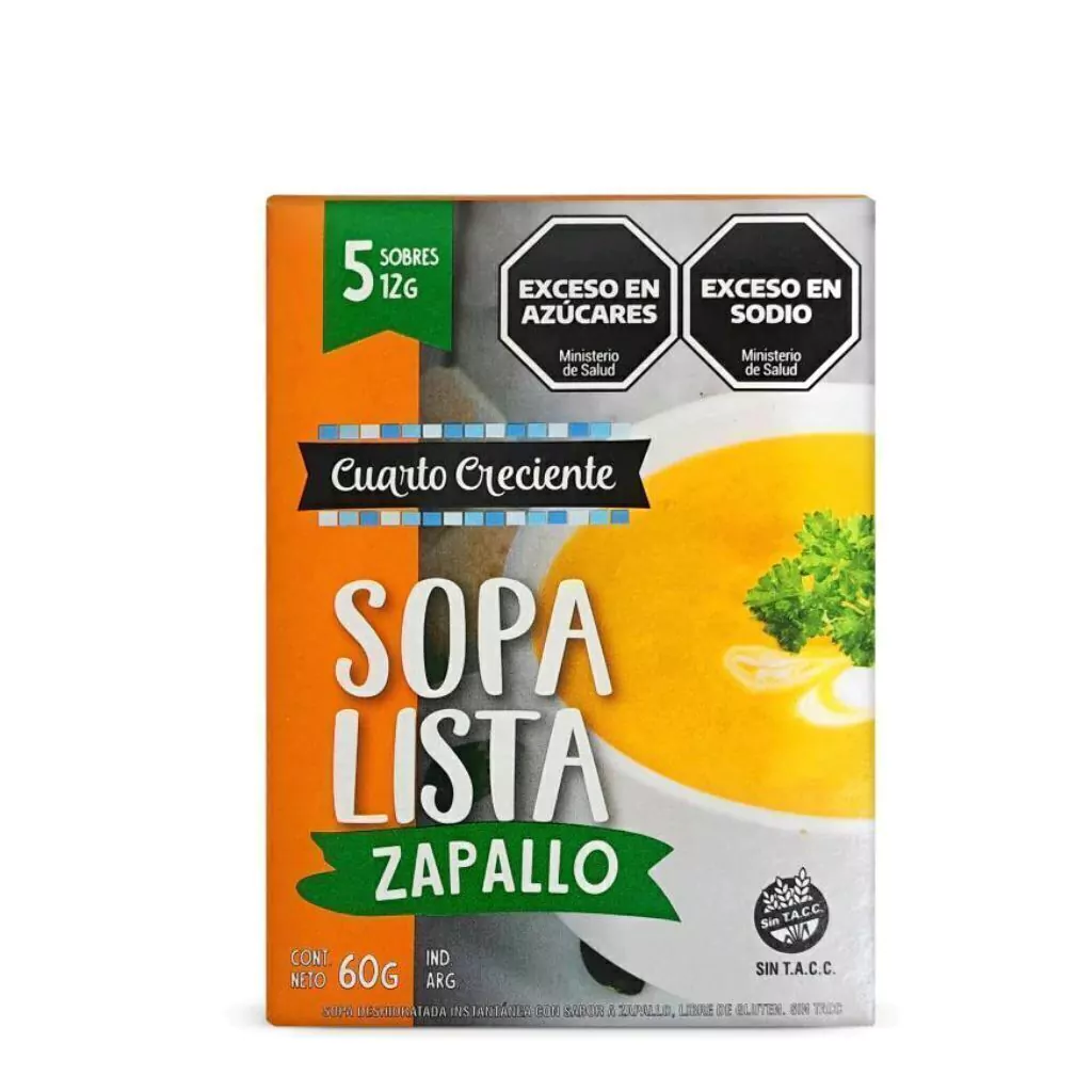 Sopa Instantánea de Zapallo en sobres - Cuarto Creciente x 60g