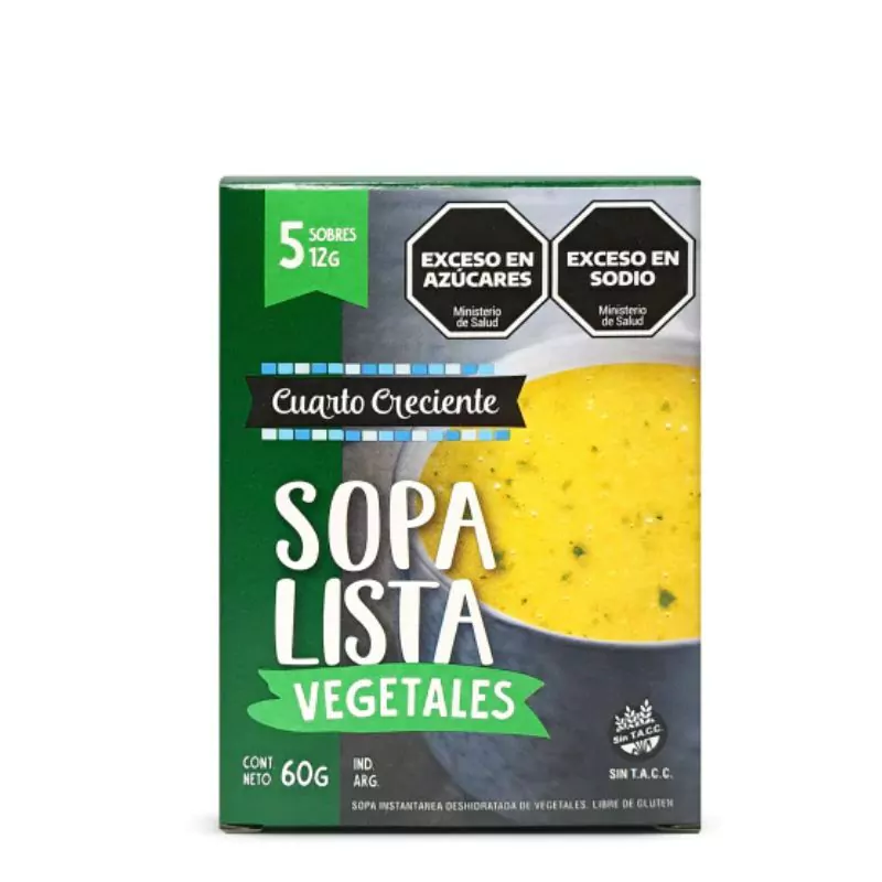 Sopa Instantánea de Vegetales en sobres - Cuarto Creciente x 60g