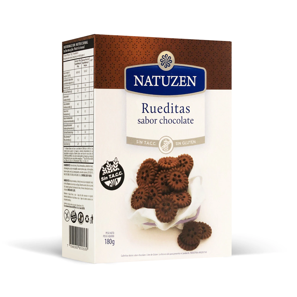 Rueditas de Chocolate Natuzen x 180g