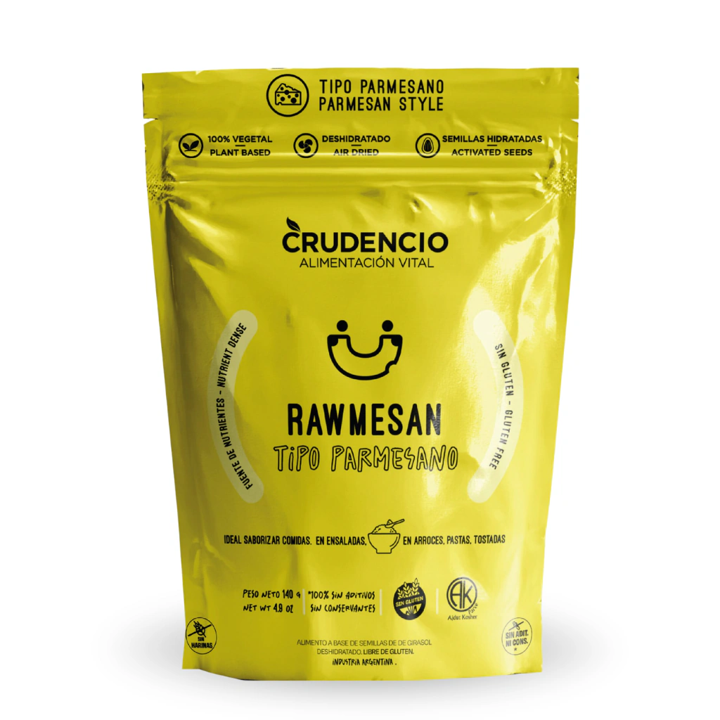 Queso Rawmesan tipo Parmesano Crudencio x 140g