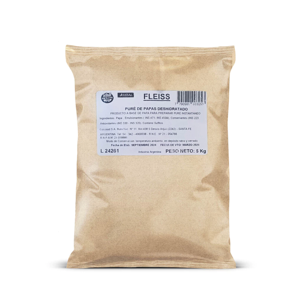 Puré de Papas deshidratado instantáneo FLEISS x 5kg