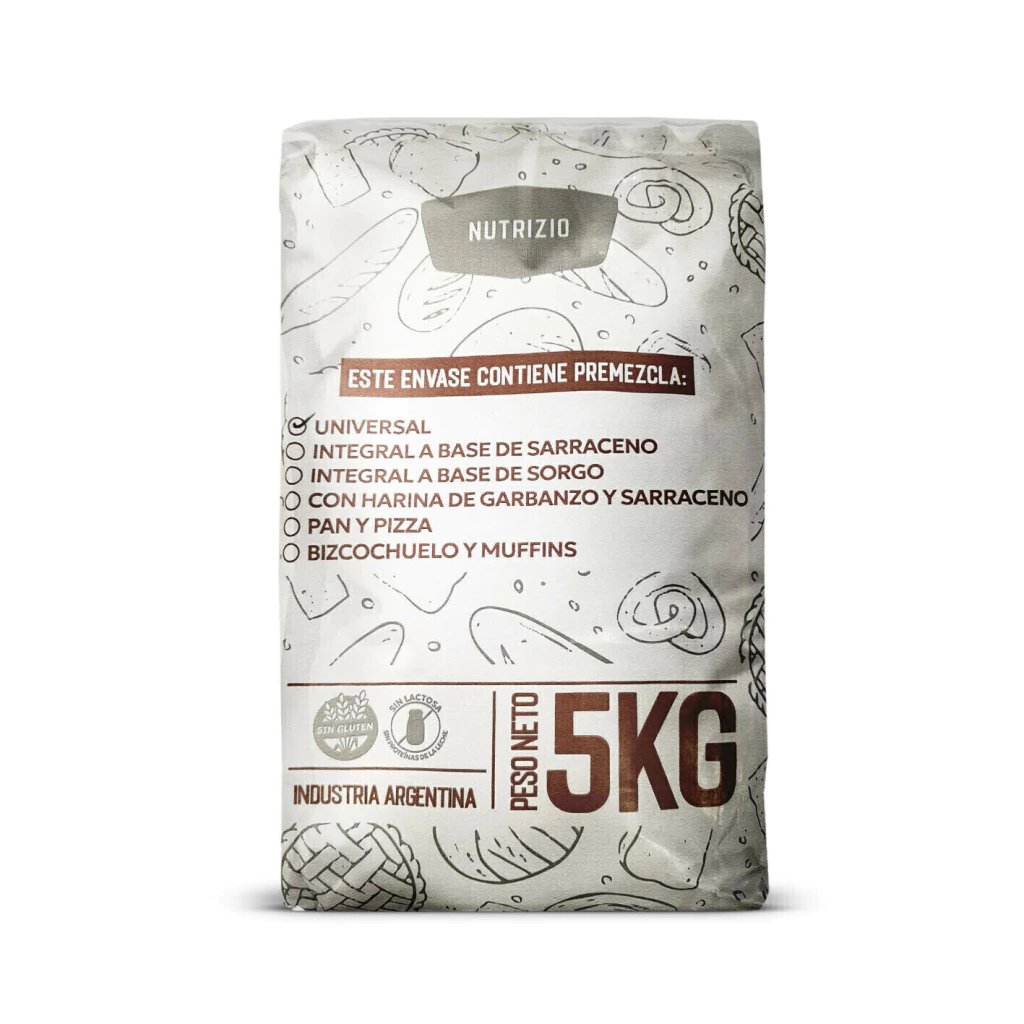 Premezcla Universal sin Lactosa Nutrizio x 5 Kg