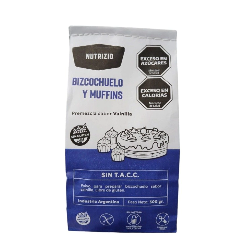 Premezcla Tortas y Muffins SIN LACTOSA Nutrizio x 500g