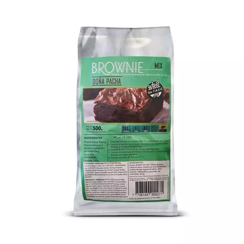 Premezcla para Brownies de Chocolate Doña Pacha x 500g