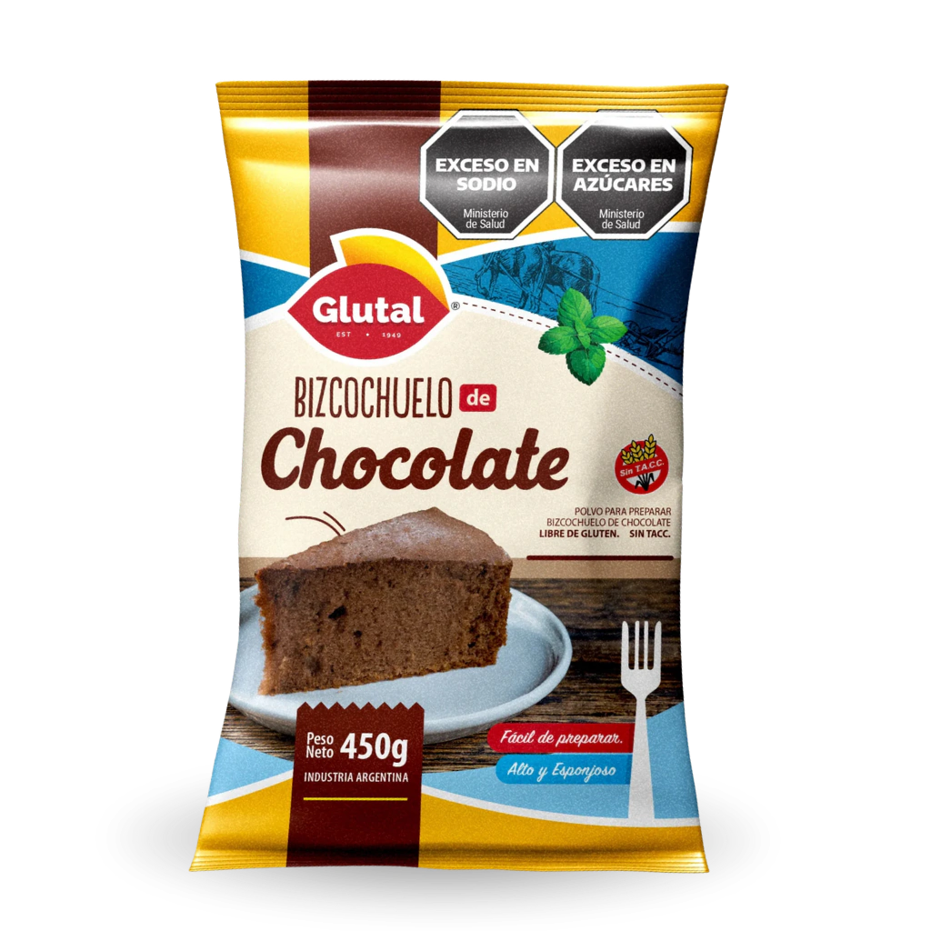 Premezcla para Bizcochuelos sabor Chocolate Glutal x 450g