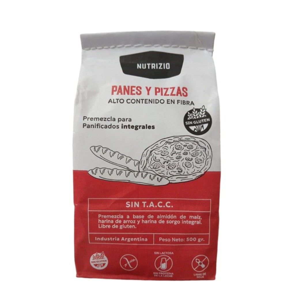Premezcla Pan Pizza SIN LACTOSA Nutrizio x 500g