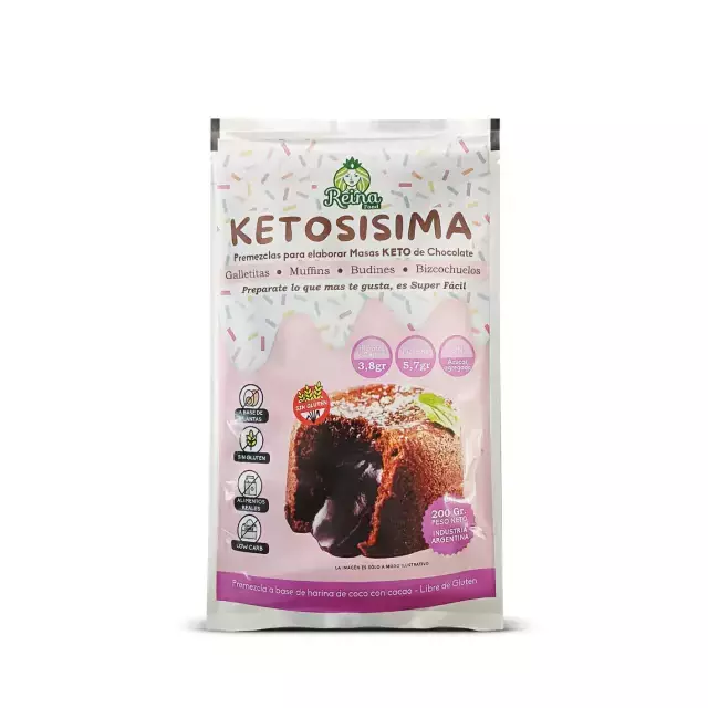 Premezcla Masas Keto Chocolate Ketosísima Reina Food x 200g