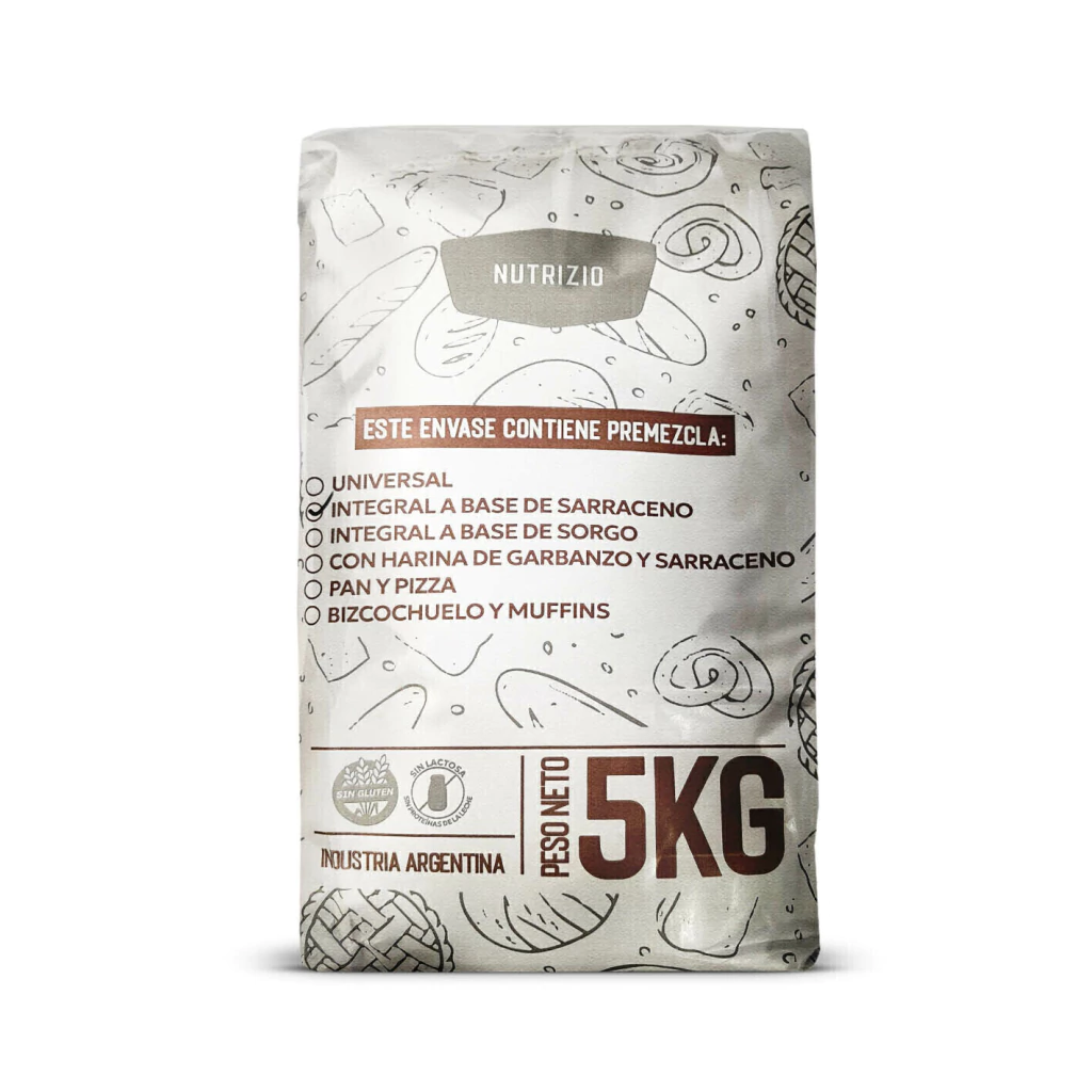 Premezcla de Trigo Sarraceno sin Lactosa Nutrizio x 5 Kg