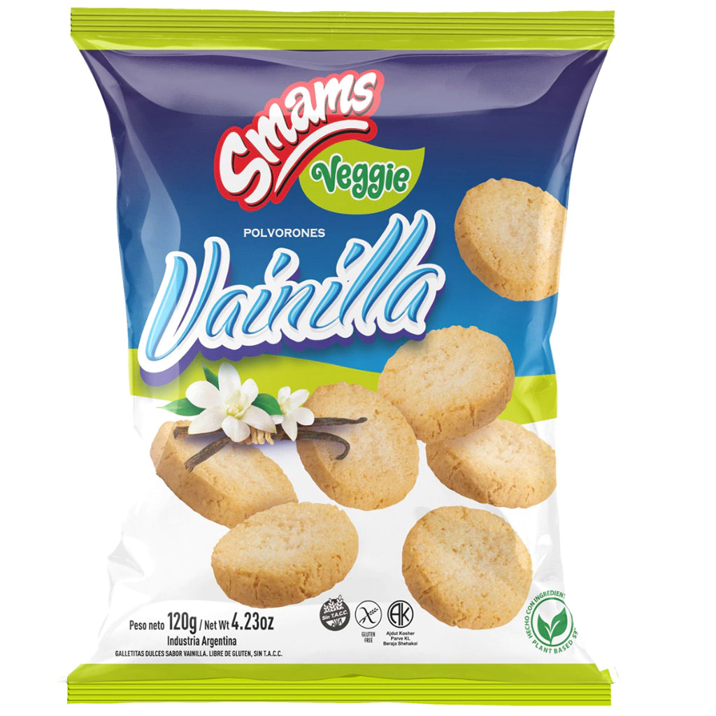 Polvorones Vainilla Smams Azucarados Veggies x 120g