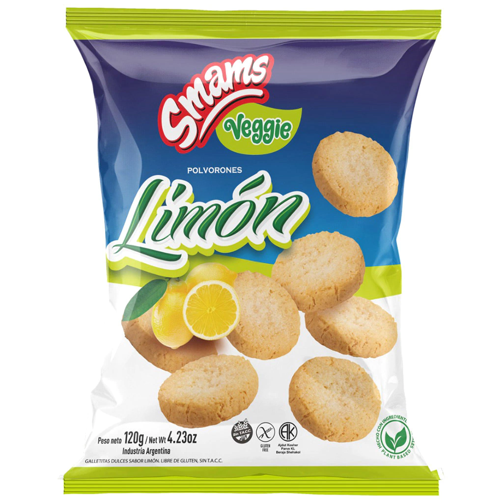 Polvorones Smams Azucarados Limón Veggies x 120g