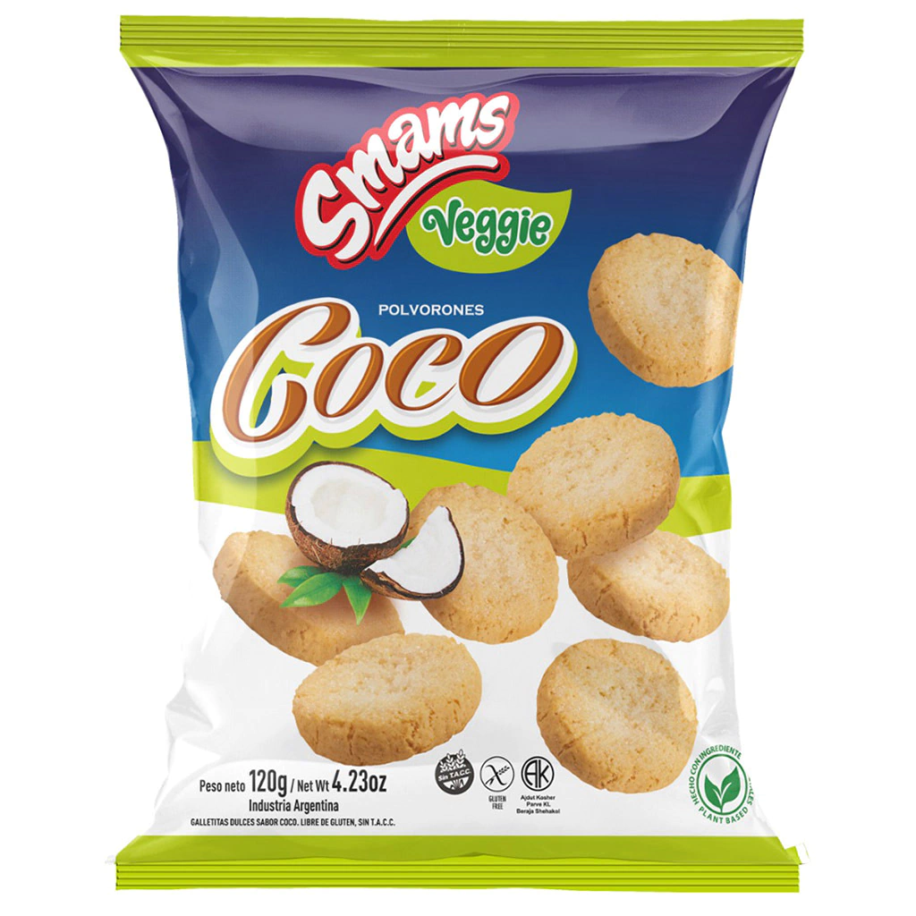 Polvorones Azucarados Coco Veggies Smams x 120g