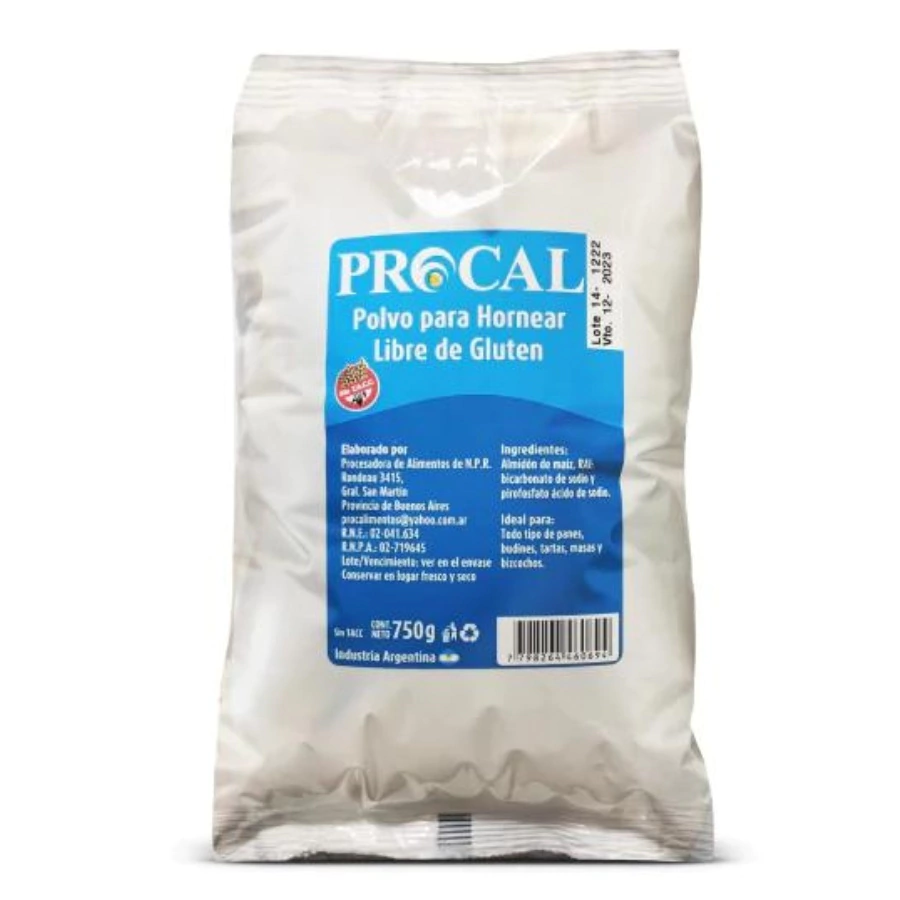 Polvo de Hornear sin TACC x 750g - Procal