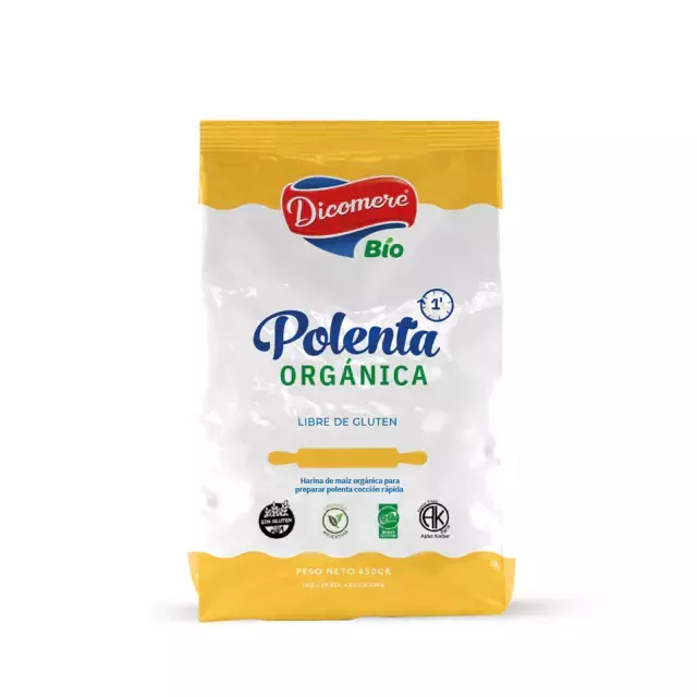 Polenta Orgánica Cocción Rápida x 450g - Dicomere