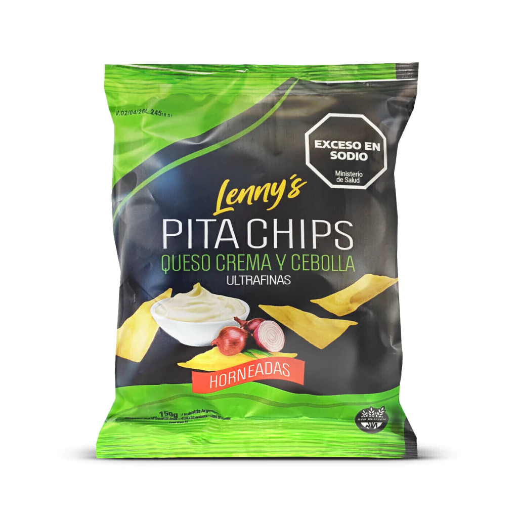 Pita Chips Lennys Queso Crema y Cebolla x 150g