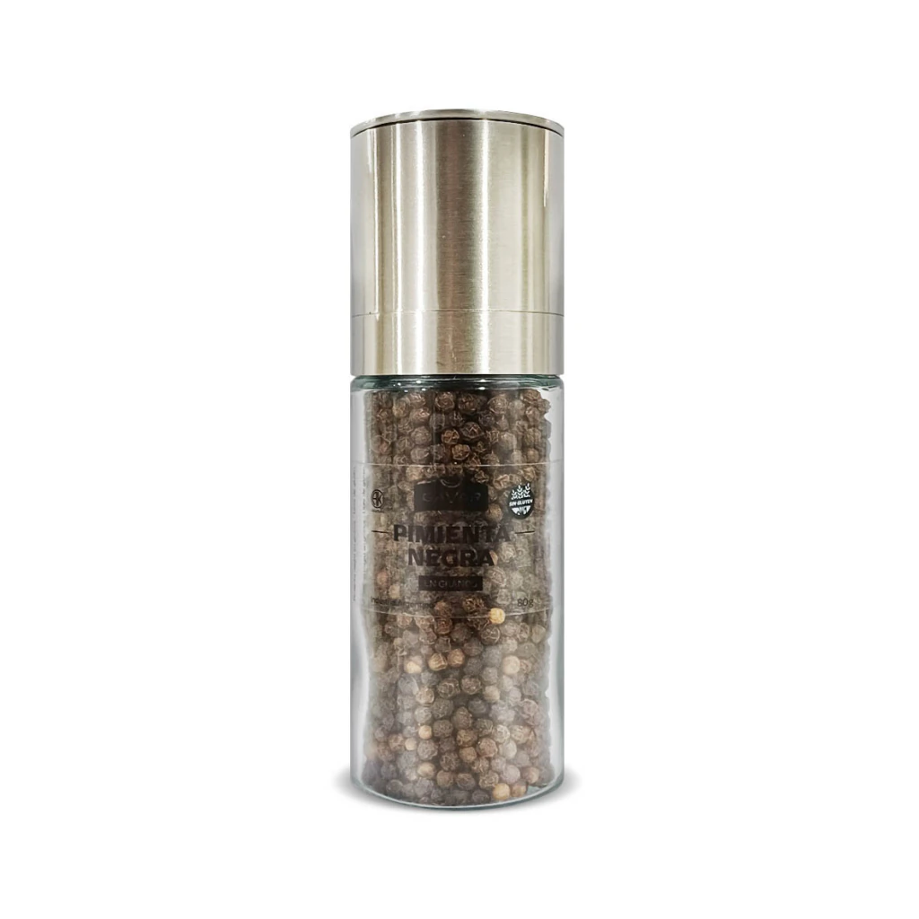 Pimienta Negra en Grano con Molinillo Gavar x 80g