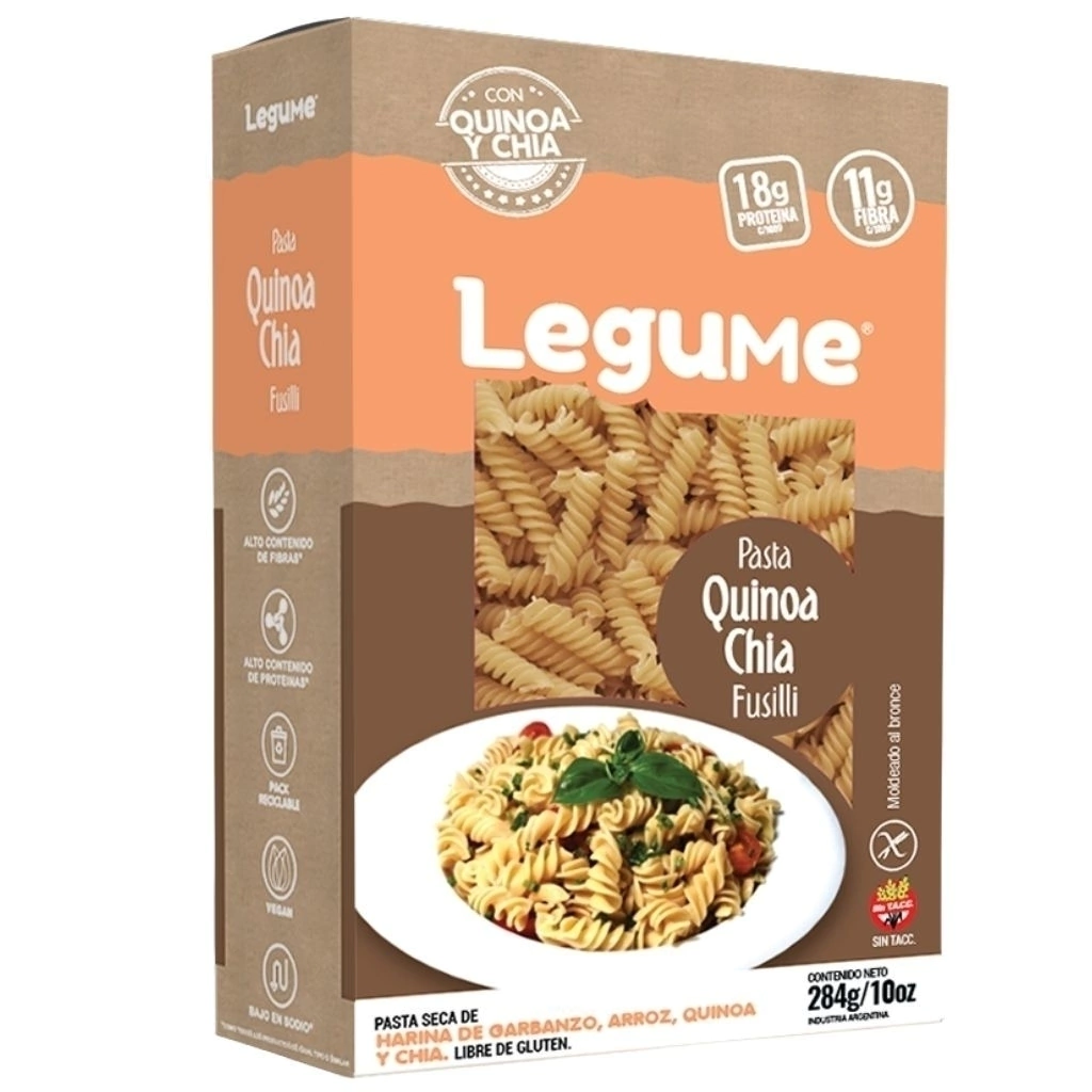 Pastas Secas Quinoa y Chia LEGUME x 284g