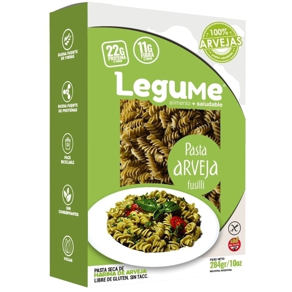 Pastas secas de Arvejas Legume x 284g