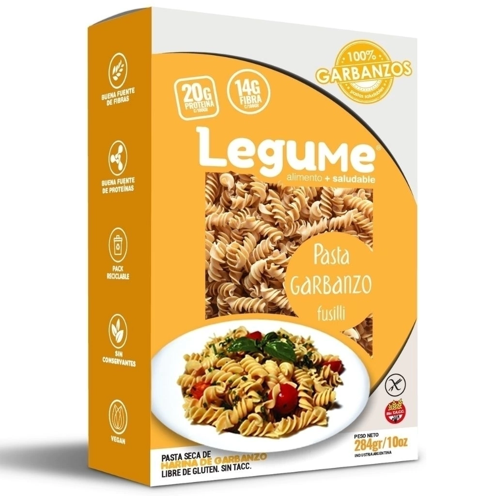 Pasta Seca de Garbanzos LEGUME x 284g