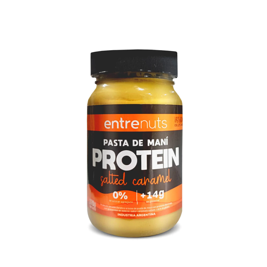 Pasta de Mani Proteica Salted Caramel Entrenuts x 370g