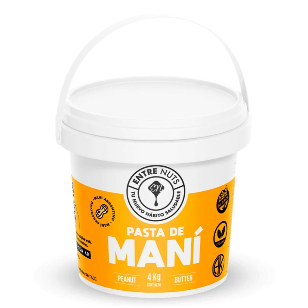 Pasta de Mani Natural Balde x 4Kg - Entrenuts