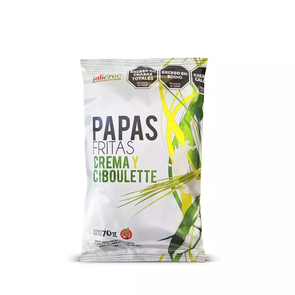 Papas Fritas sabor Queso Ciboulette Julicroc x 70g