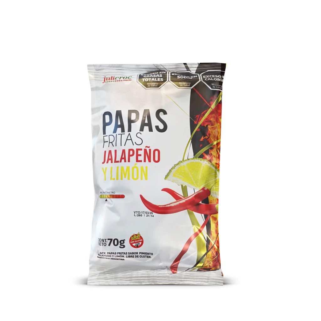 Papas Fritas sabor Jalapeños y Limón Julicroc x 70g