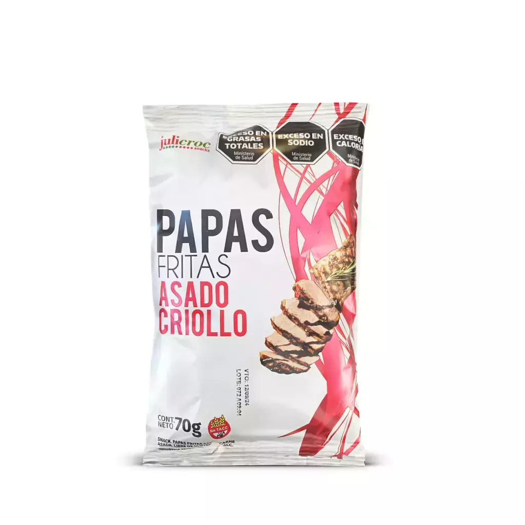 Papas Fritas sabor Asado Criollo Julicroc x 70g