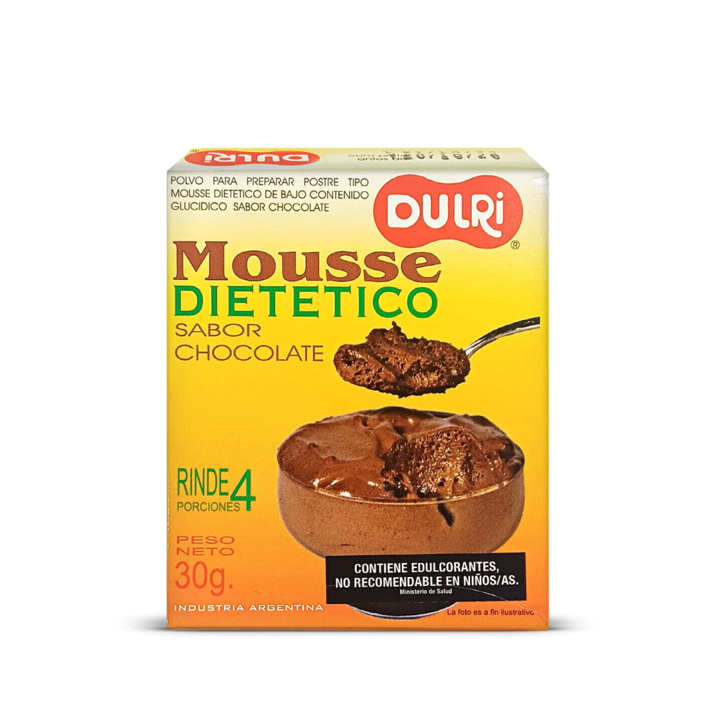 Mousse de Chocolate Dietético con Stevia DULRI x 30g