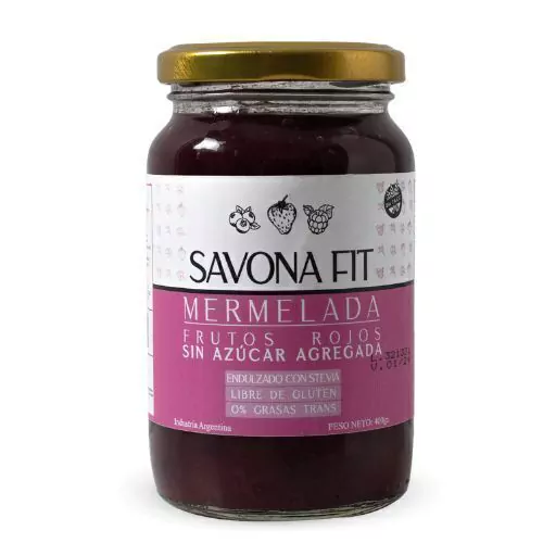 Mermelada de Frutos Rojos sin azúcar Savona Fit x 400g