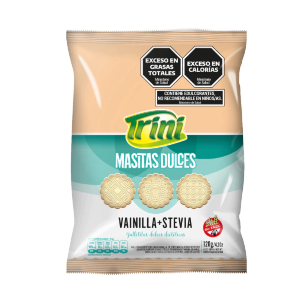 Masitas de Vainilla sin azúcar con Stevia Trini x 120g