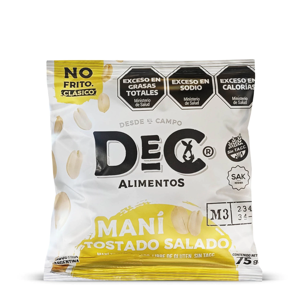 Maní Tostado Salado DeC x 75g