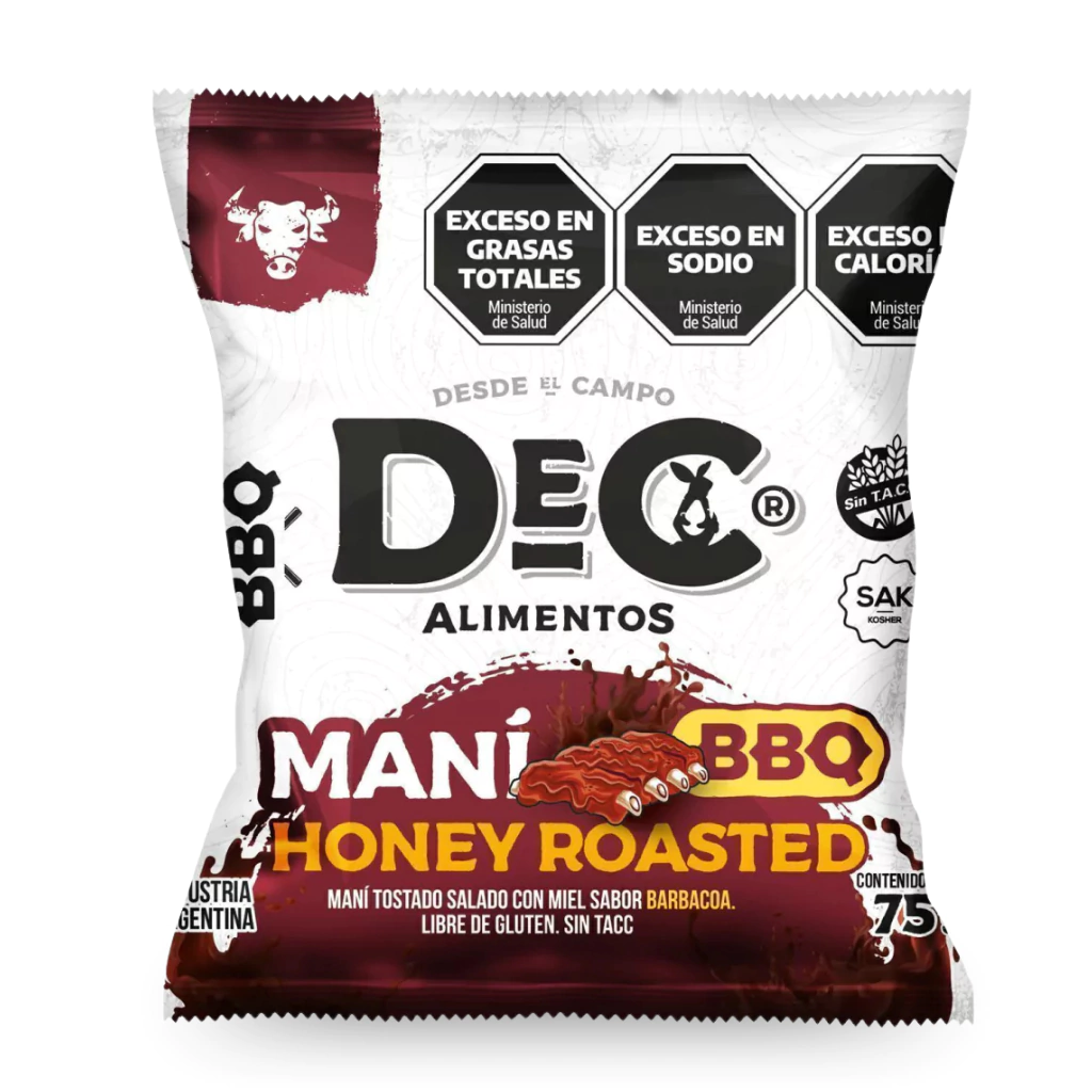 Maní Honey Roasted Barbacoa DeC x 75