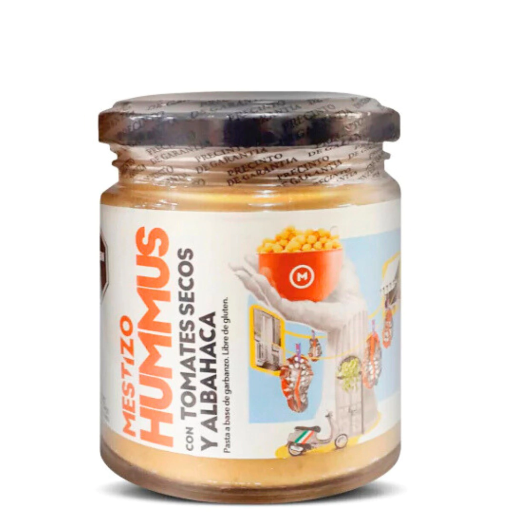 Hummus con Tomates Secos y Albahaca MESTIZO x 175g