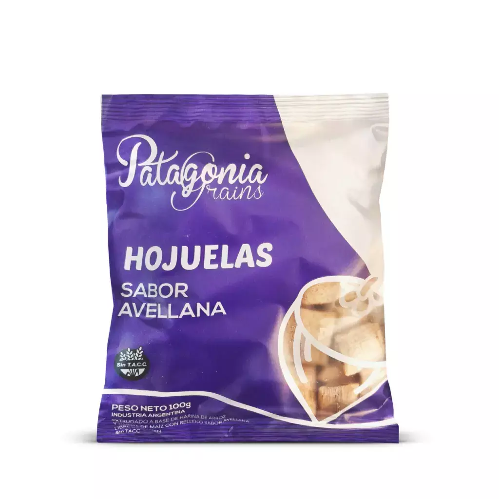 Hojuelas Rellenas sabor Avellanas Patagonia Grains x 100g
