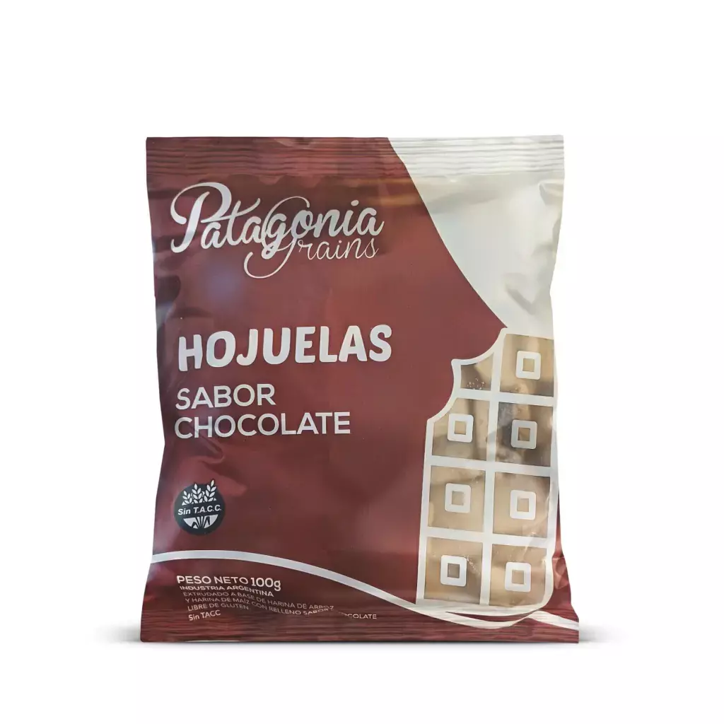 Hojuela Rellenas sabor Chocolate Patagonia Grains x 100g