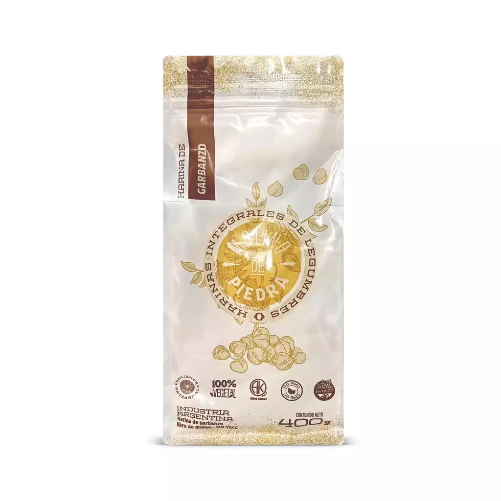Harina Integral de Garbanzos Molino de Piedra x 400g