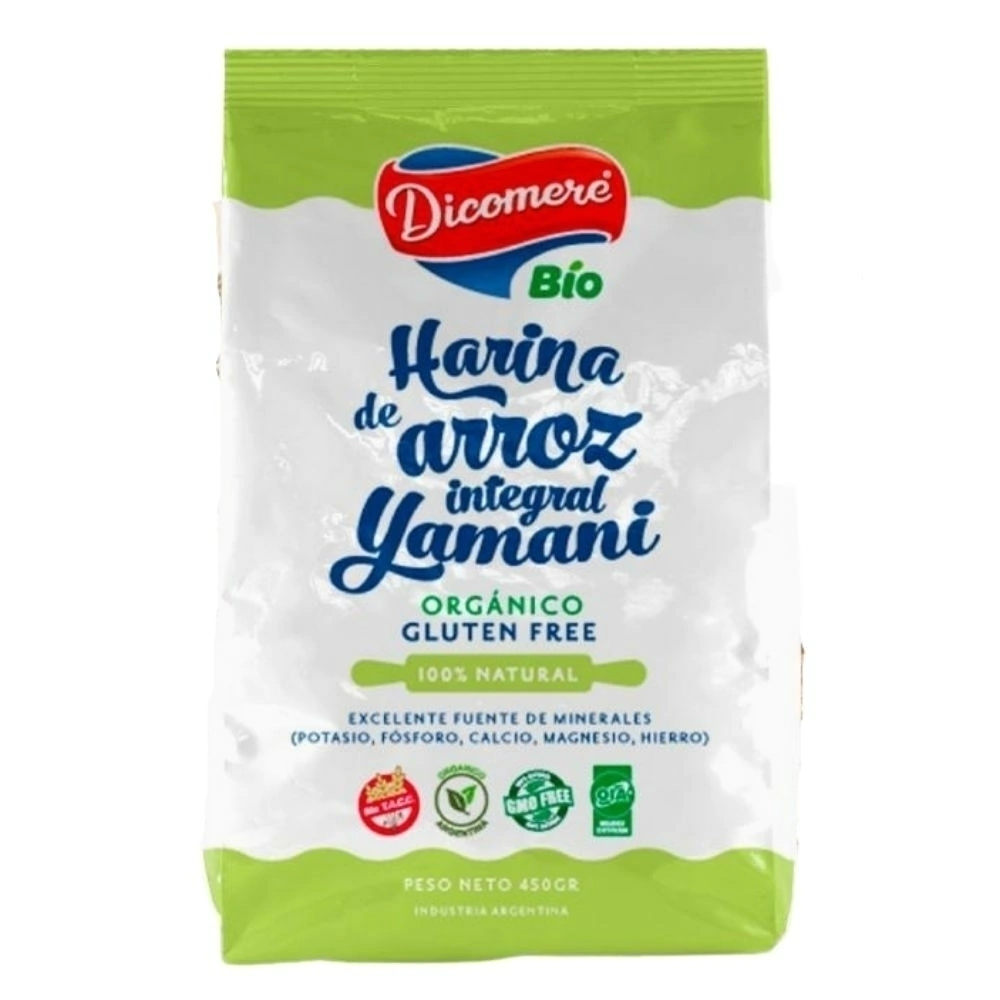 Harina de Arroz Yamani Organico x 450g - Dicomere