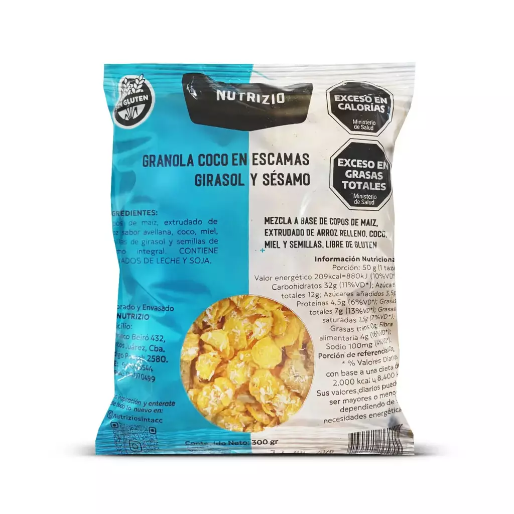 Granola con Girasol Coco y Sésamo - Nutrizio x 300
