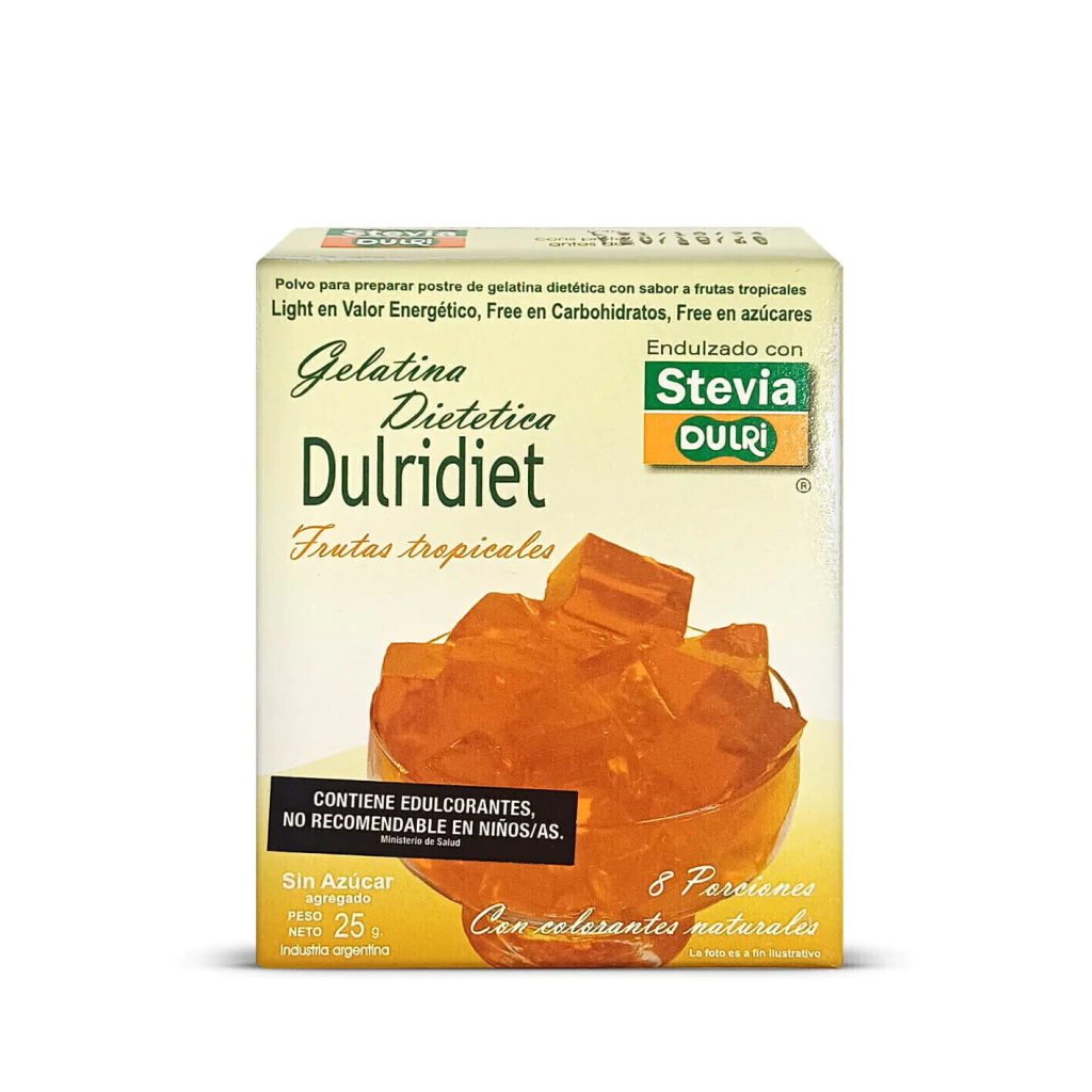 Gelatina Frutos Tropicales Diet con Stevia DULRI x 25g
