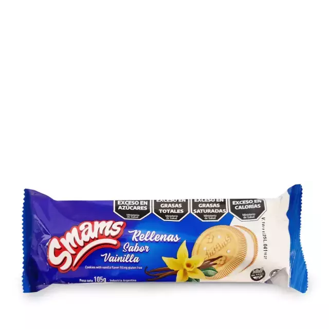 Galletitas Vainilla Rellenas Smams x 105g