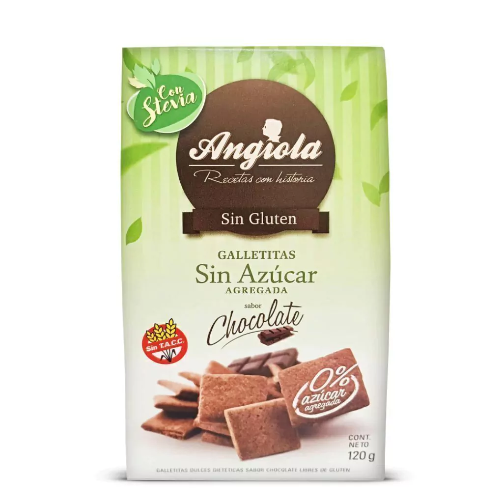 Galletitas sin Azúcar sabor Chocolate - ANGIOLA x 120g