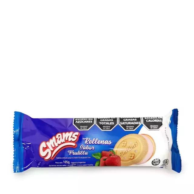 Galletitas Frutilla Rellenas Smams x 105g